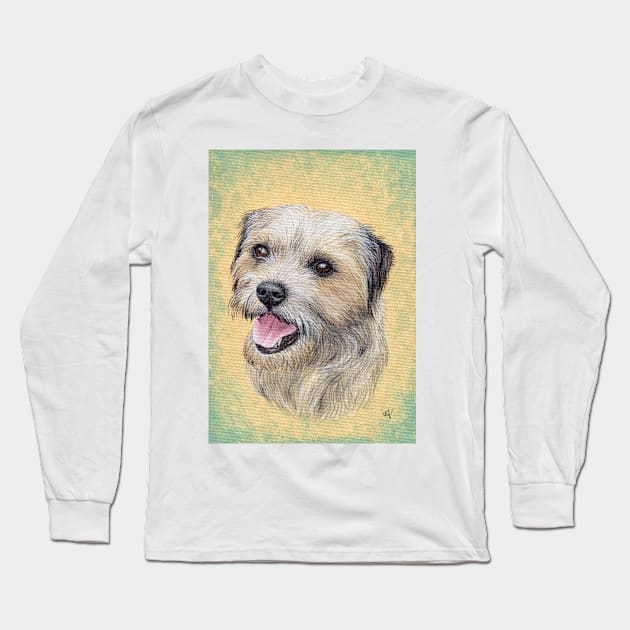 Border Terrier Long Sleeve T-Shirt by Sandra Warmerdam